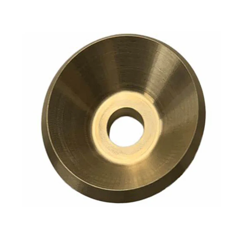 CNC Machining Custom Brass Material Tapered Center Hole Mechanical Parts With Hole Cone Disc Parts Center Hole Cone Fittings