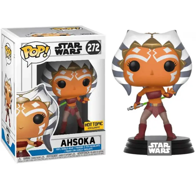 FUNKO POP Serie Star Wars AHSOKA 268 # AHSOKA 272 # Figura de Vinilo de 10 cm, Muñeco Coleccionable de PVC, Juguetes para Niños, Regalo de Cumpleaños