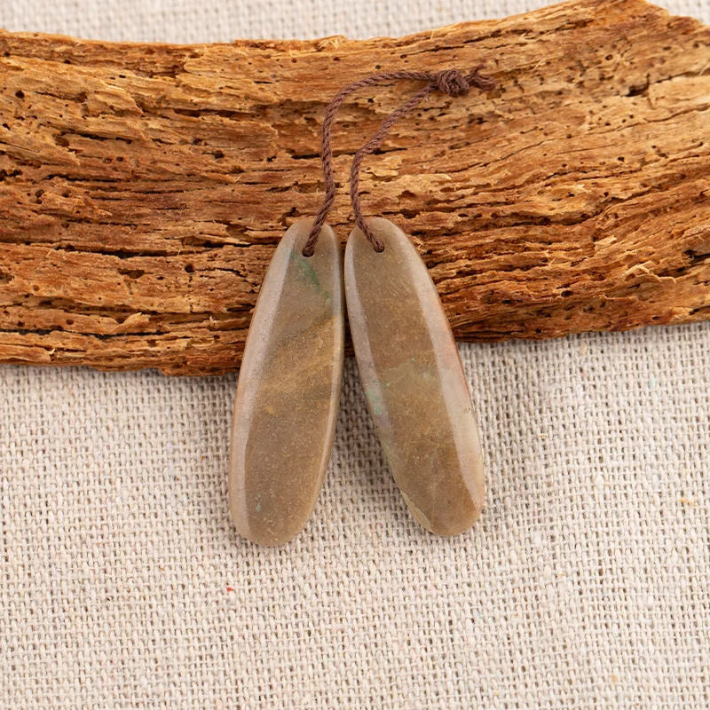 B&F Chrysocolla Earring Beads for Jewelry Making, Handmade Natural stones beads, Stones for jewelry Making Supplies