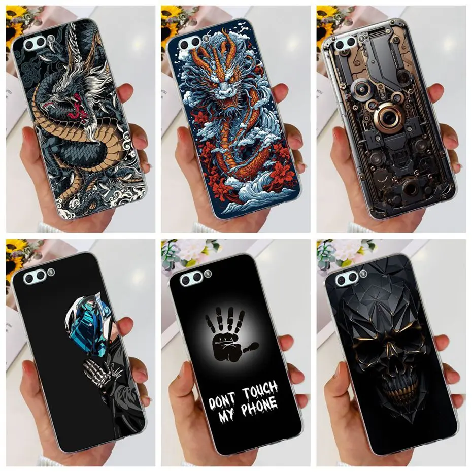 For Asus Zenfone 4 ZE554KL Fashion Dragon Metal Style Painted Case For Asus Z01KD Z01KDA Z01KS Soft Silicone TPU Phone Cases