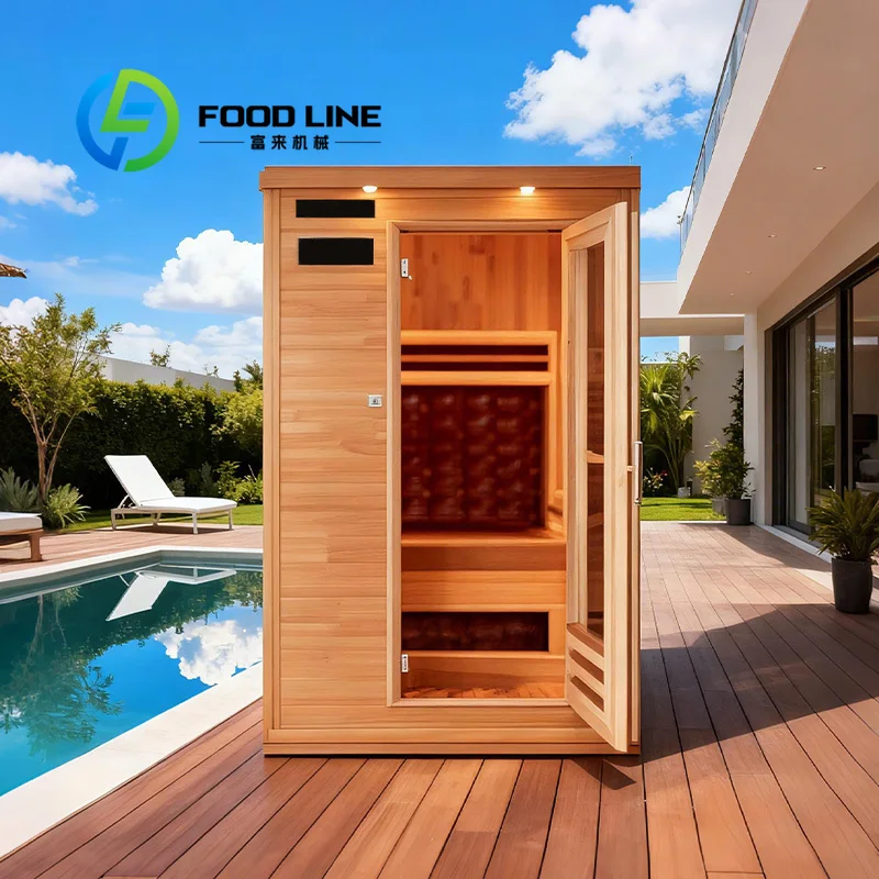

Eco Friendly Outdoor Sauna Room Natural Log Material No Odor Design For Green Living Environment And Healthy Leisure Experience