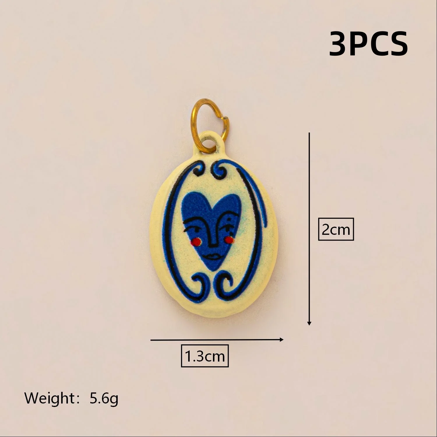 3 Stück einfache und beliebte neue elliptische Blumenanhänger aus 316er Edelstahl, wasserdicht, farberhaltend, DIY-Anhänger für Schmuck. – Detail 6