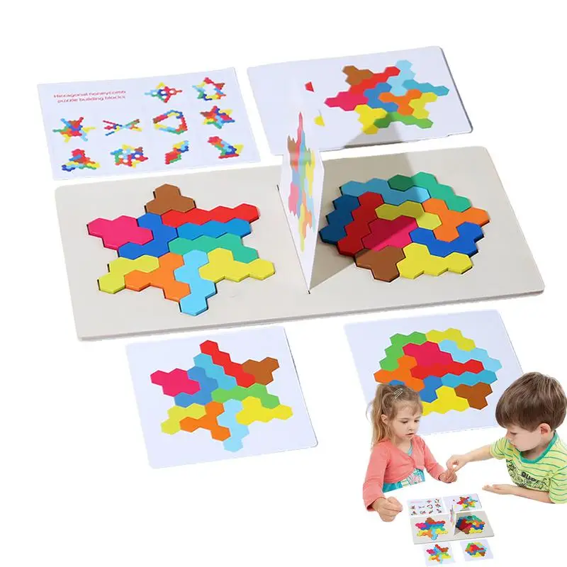 Tangram Puzzle Puzzles Manipulatives Games Wooden Tangrams Puzzles Block Two-Player Geometric Brain Teaser For Boys Girls 3-5