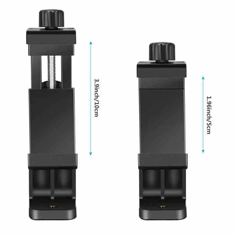 Rotate mobile phone clip horizontally and vertically, live stream photo holder, selfie stick gimbal transfer seat head, fixe