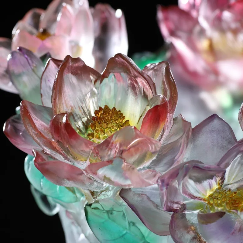 Vase Glazed Vibrant Enamel Flower Art, Museum Quality Pieces, Luxury Palace Collection