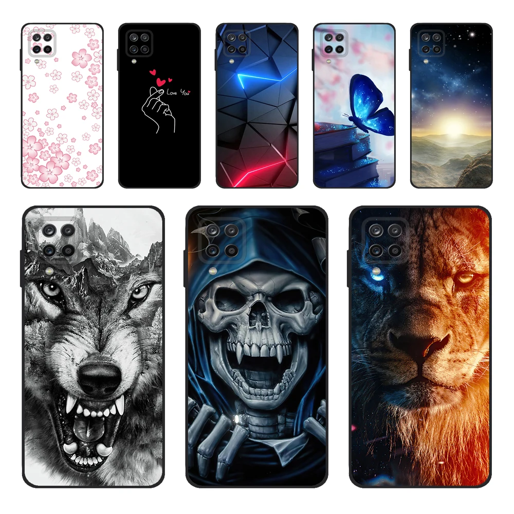 Pour Samsung Galaxy A12 étui couverture de téléphone silicone souple TPU étuis arrière pour Samsung A12 étui 2019 mode pare-chocs A 12 6.5 "Coque chat