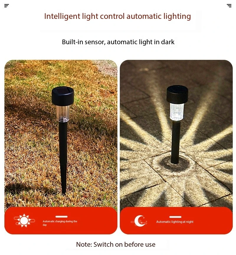 Imagem -04 - Outdoor Impermeável Led Luzes Solares Jardim Decorativo Luz Ip65 Paisagem Caminho Quintal Pátio Gramado 10 20 30pack