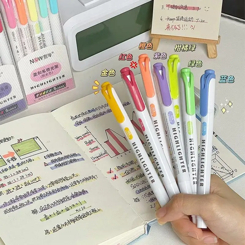 15-kleuren creatieve tweekoppige markeerstiftset student klaslokaal gekleurde markeerstift DIY dagboek decoratie markeerstiften