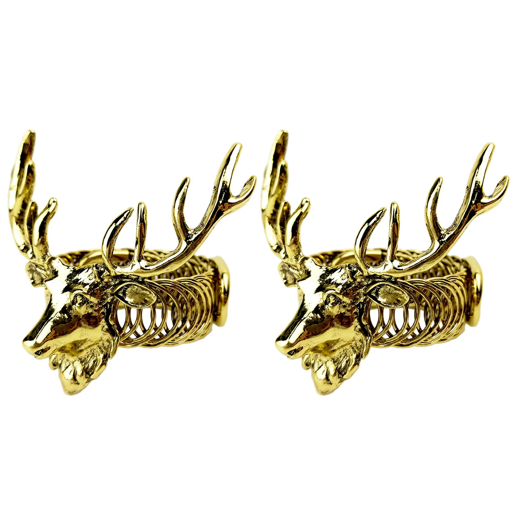 

2Pcs Antler Curtain Tieback Metal Buckle Xmas Punch-Free Fastener Decorative Curtain Holder Decor