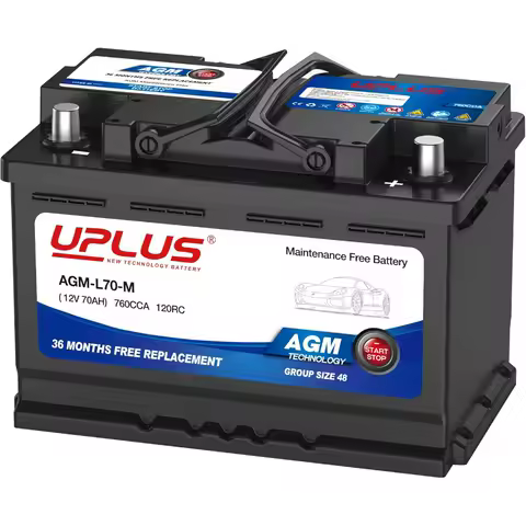 BCI Group 48 Car Battery AGM-L70-M Maintenance Free 12V 70Ah Premium AGM Batteries H6 L3 Automotive Battery 760CCA 120RC