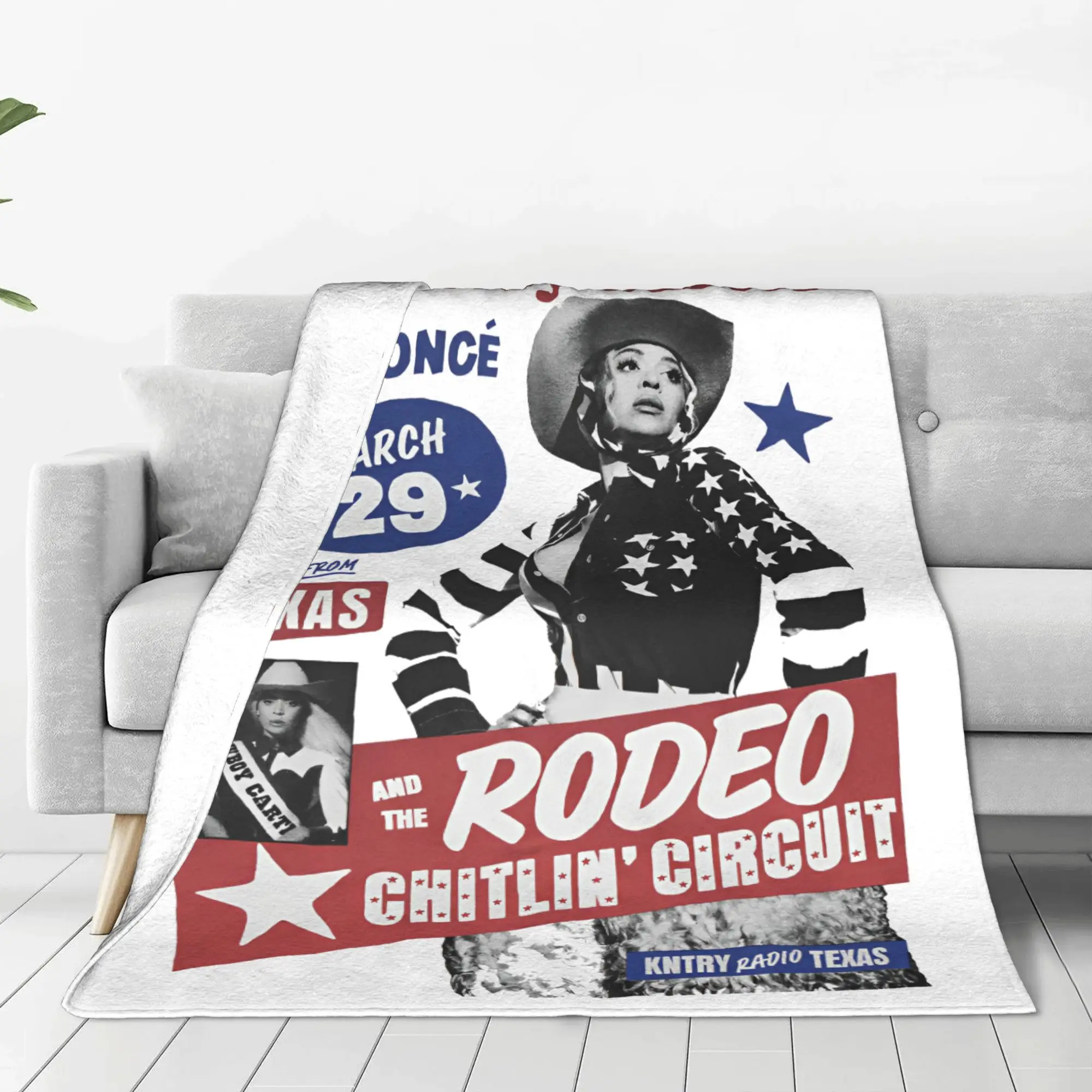 

Beyonce Cowboy Carter 2025 Tour Fleece Throw Blanket Singer Blanket for Home Car Lightweight Thin Quilt