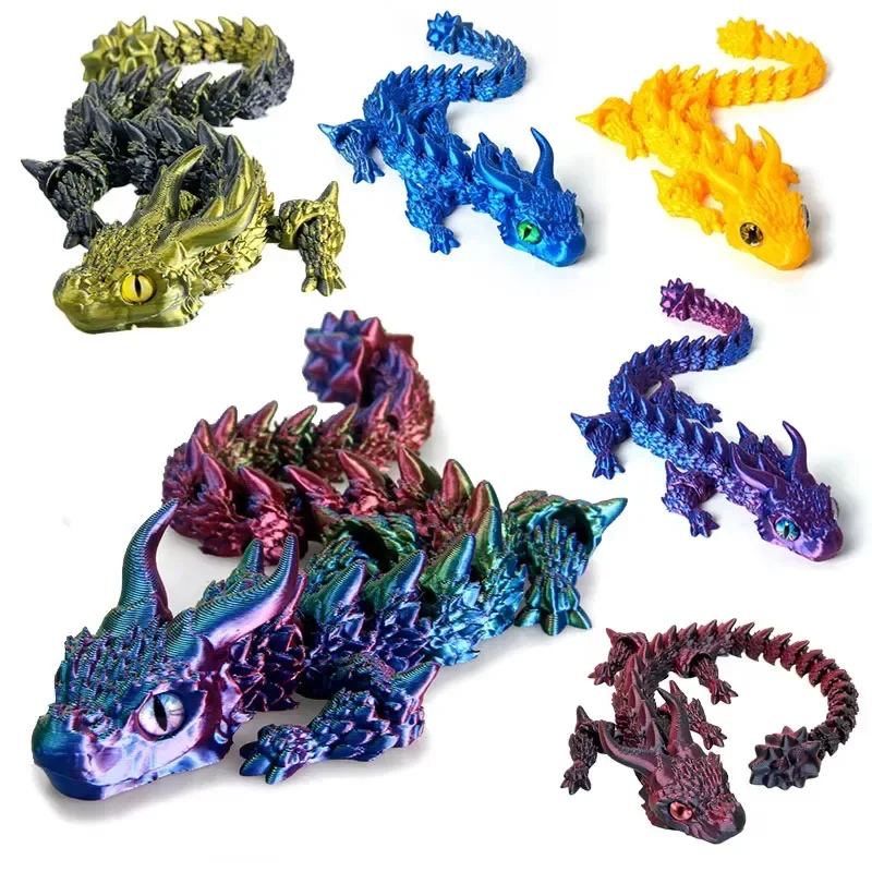 3D Stampato Drago Magico Mobile Comune Agitarsi Giocattolo Girevole Articolato Ufficio Desktop Ornamento Adulti Giocattolo Del Capretto Artigianato Regalo 22 CM