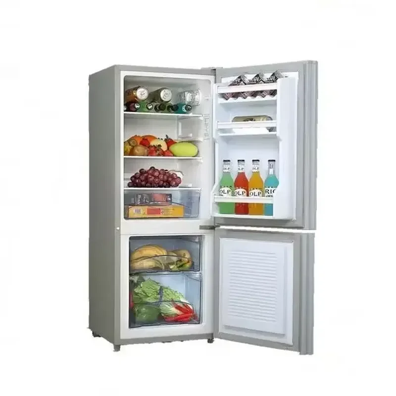 138L Portable Double Door Compressor Refrigerator 12V 24V DC 110V 220V AC Mini Fridge for Car Home RV Camping Travel