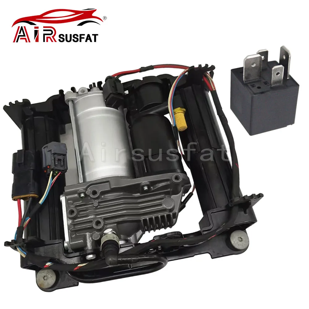 Air Suspension Compressor with Bracket and Relay For Land Rover Range Rover L322 Range Rover HSE/Supercharged LR041777 RQG500041