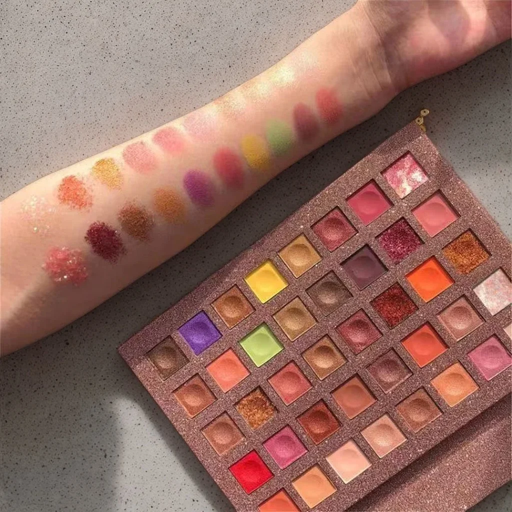 40색 아이섀도우 팔레트 - 매트 쉬머 글리터 메탈릭 거울 포함