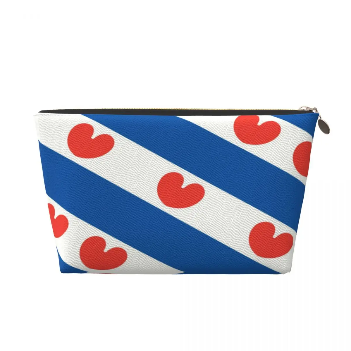 Custom Friesland Flag Toiletry Bag Women Netherlands Holland Makeup Cosmetic Organizer Lady Beauty Storage Dopp Kit Case