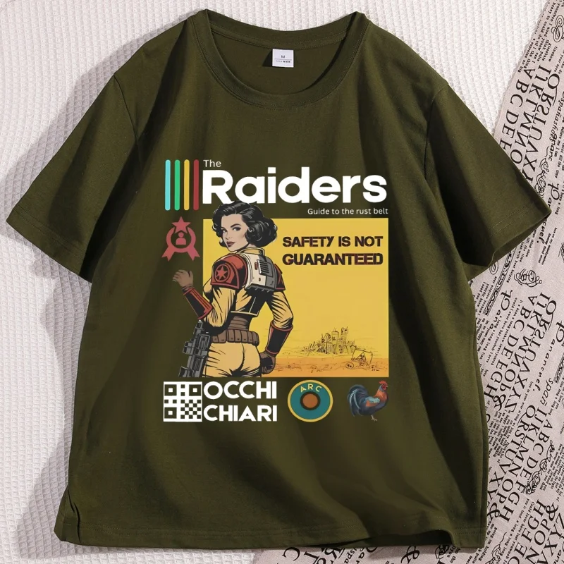Arc Raiders Video Game Graphic Tee Short Sleeve O Neck Y2K Casual Style Graphic Tee Men T-shirt