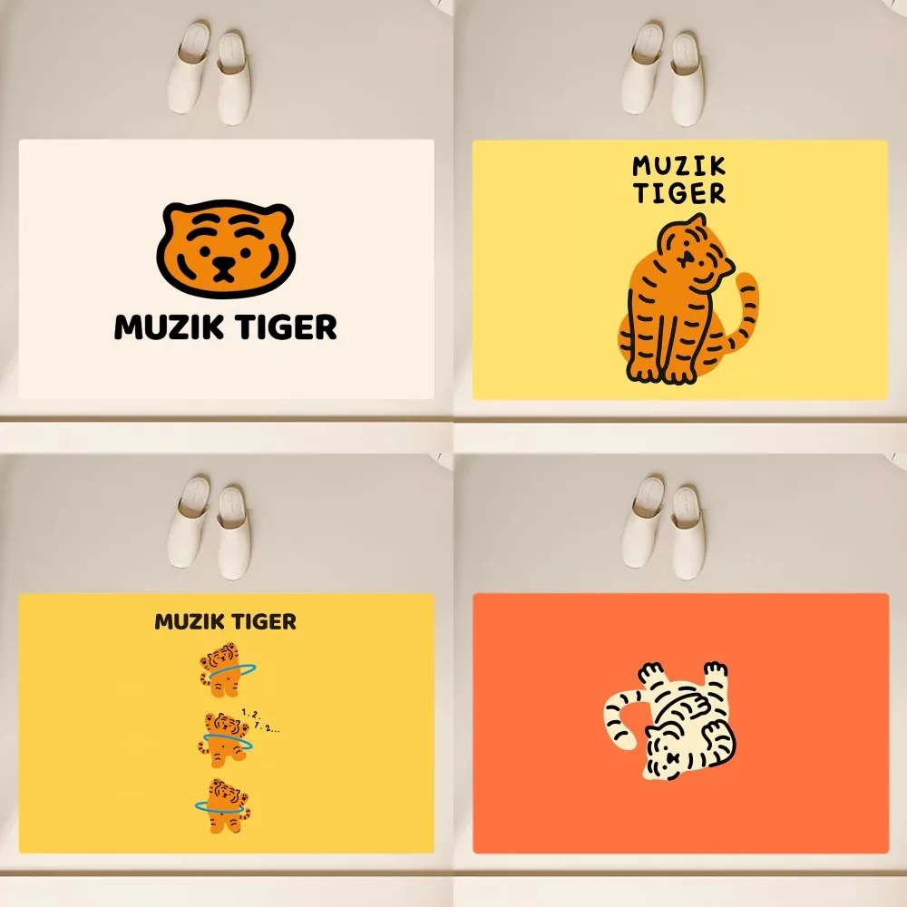 Kawaii M-MUZIK T-TIGERS Floor Mat Anti-Slip Bathroom Kitchen Bedroom Living Room Entrance Rug Home Decor