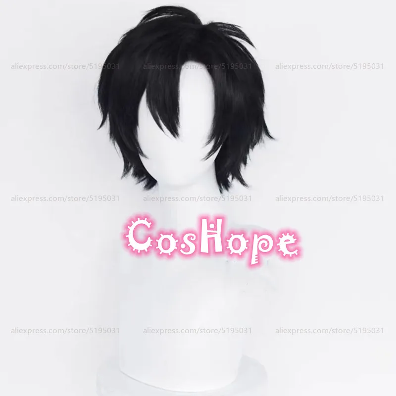 Cheng Xiaoshi Cosplay Wig 30cm Short Black Wig Cosplay Anime Cosplay Wigs Heat Resistant Synthetic Wigs