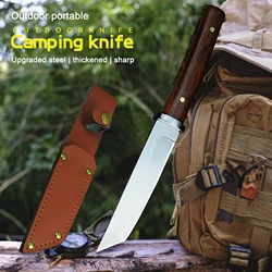 MR.GH Japanese 9CR18MOV outdoor self-defence fishing knife jungle hunting knife outdoor sharp tactical knife + leather cover