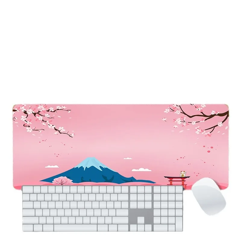 New High-quality Non-slip Wear-resistant Large Computer Keyboard Mat with Oil Painting of Beautiful Scenery Desktop Mouse Pads