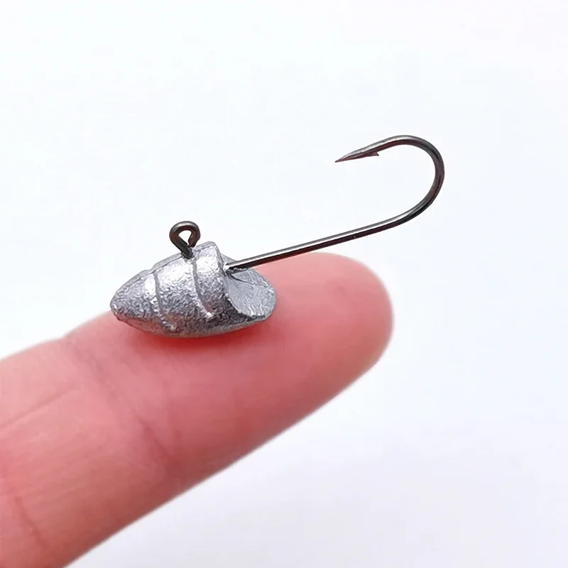 OUTKIT 10pcs mini Jig Head Hook Rock Fishing Hook Blood Trough 2.5g 3.5g 5g Fishing Hook Soft Worm Jig Head Hook Tackle