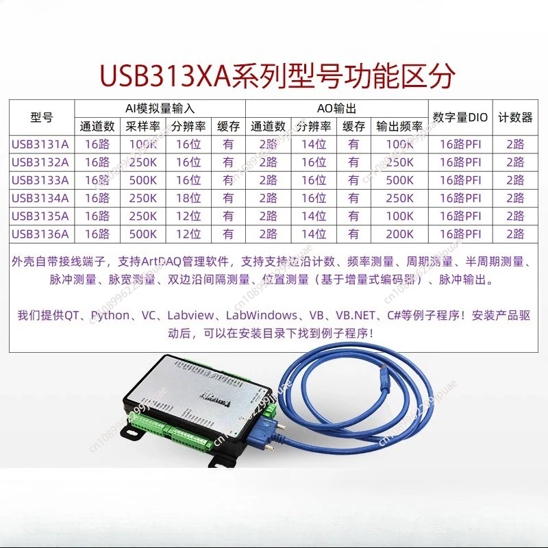 بطاقة جمع البيانات USB بطاقة الإعلان التناظرية Labview USB3131A/3132A/3133A #4