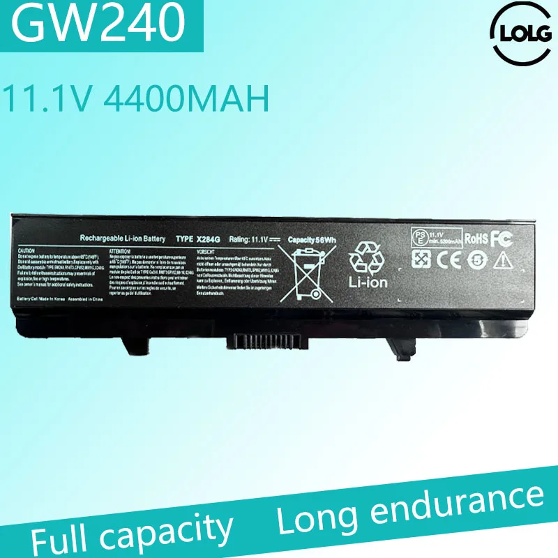 Original quality laptop battery GW240 X284G  for Dell Inspiron 1525 1526 1545 14 1440 MG119 RU586  11.1V 4400MAH