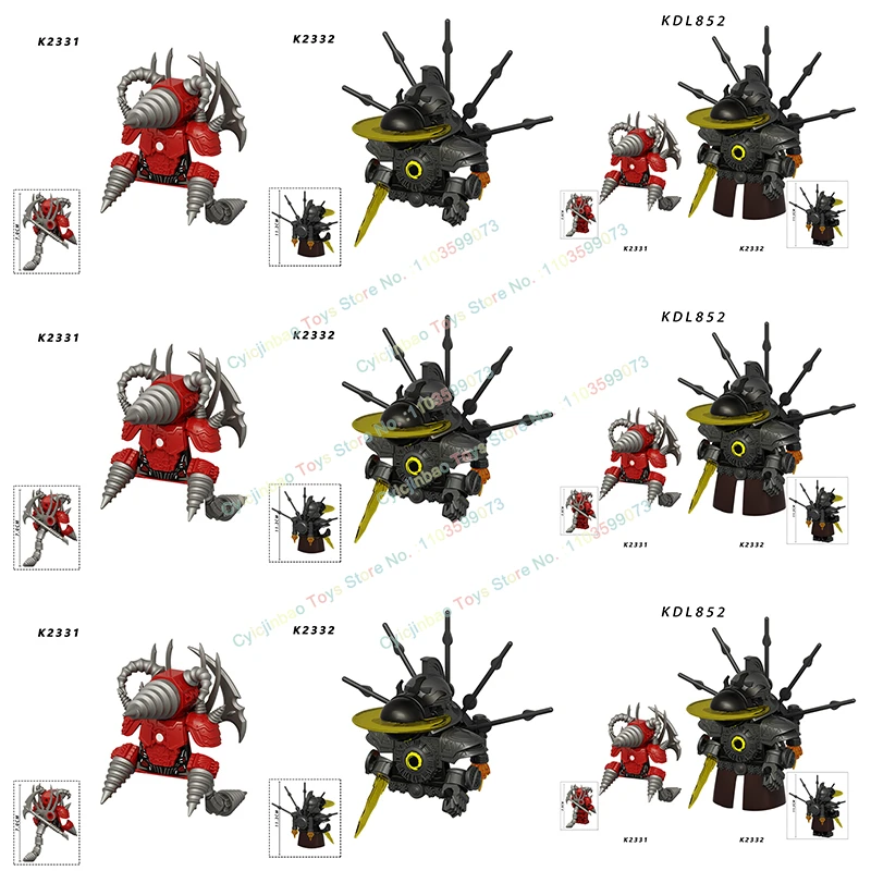 Horloge de bande dessinée pour hommes, accessoire de toilette, armure, figurines d'action, blocs de construction, jouets pour enfants, cadeaux KDL852