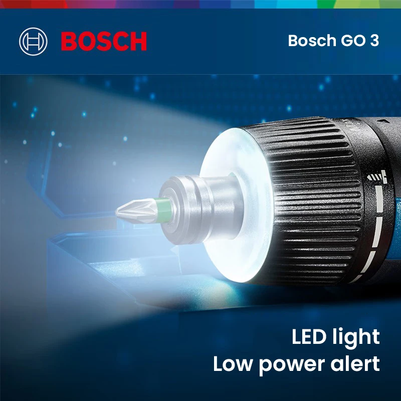 Imagem -05 - Bosch-broca de Mão Profissional Inteligente Recarregável Bosch go Chave de Fenda Elétrica Ferramenta Elétrica Multifuncional