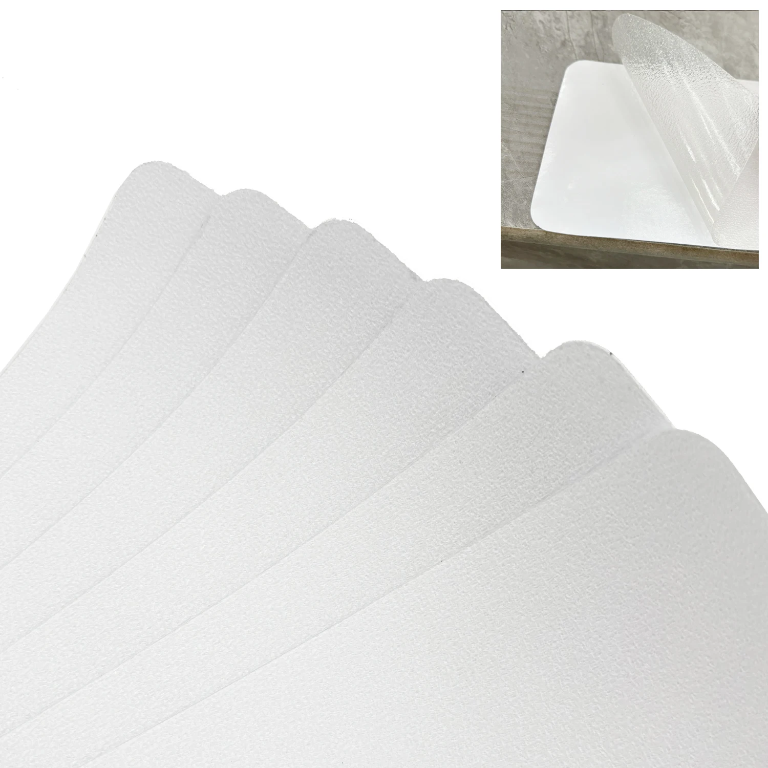 6 Pieces of Transparent Anti-Slip Tape, 4inch × 24inch , Safety Anti-Slip Adhesive Tape for Indoor/Outdoor Stairs, Bathtubs, Boats, and Specialized for Ladder and Step Anti-Slip