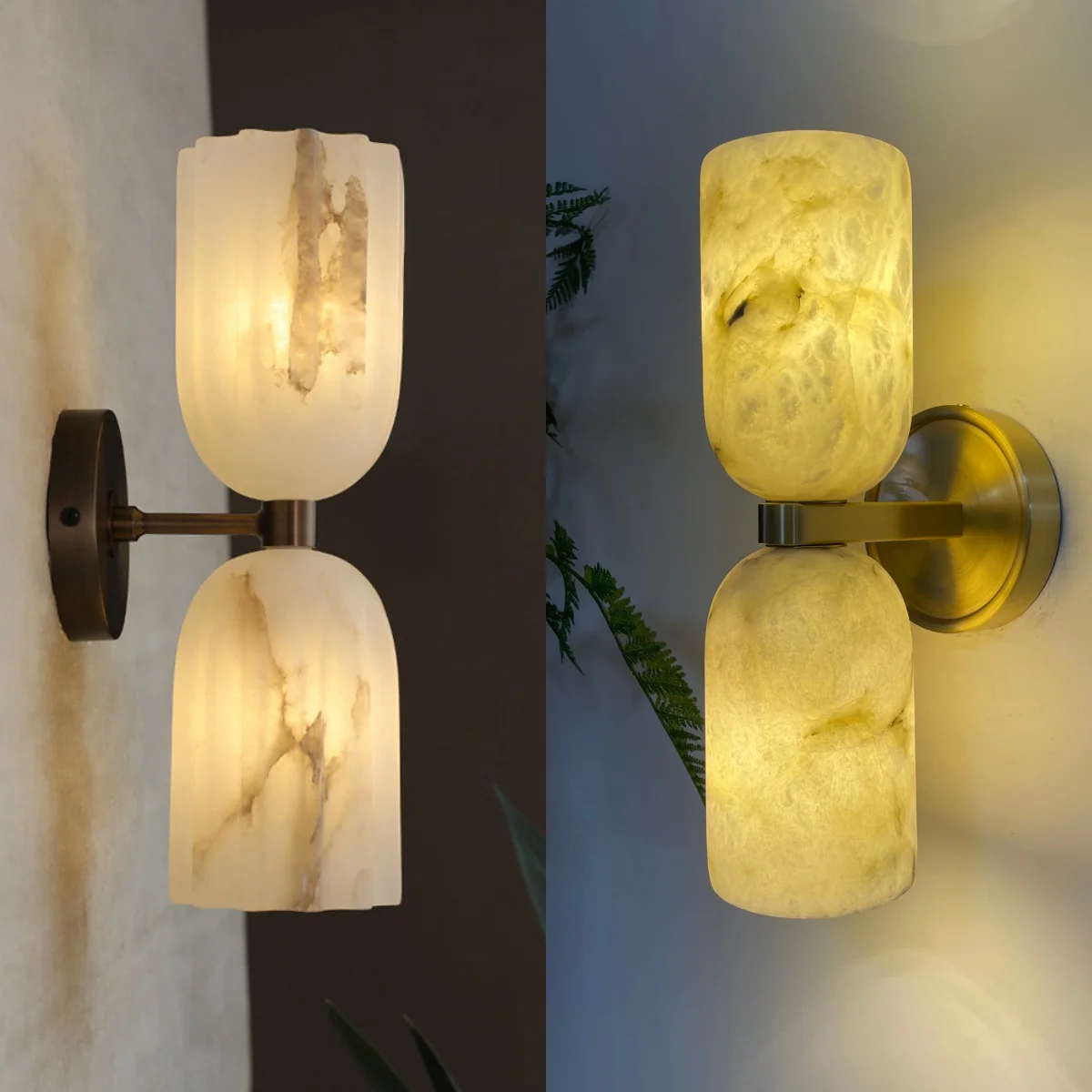 European Style Luxury Marble Wall Lamp Bedroom Bedside Lamp Living Room Lamp LED All Copper Wall Lights Home Decoration Lighting