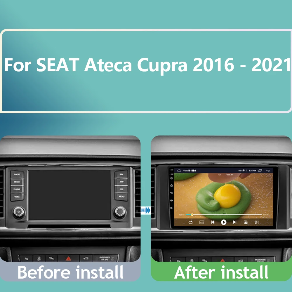 4G For SEAT Ateca Cupra 2016 - 2021 BT Car Radio Multimedia Video Player Stereo Carplay Navigation GPS Android No 2din 2 din dvd