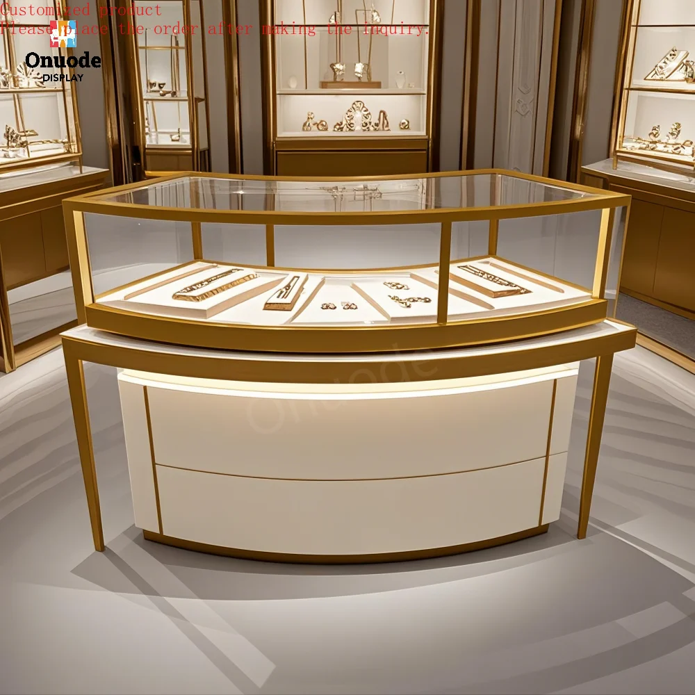

Custom.Customized Jewelry Showroom Glass Jewelry Display Cabinet for Jewelry Display showcase Luxury for Sale