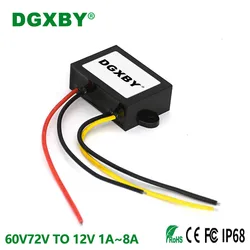 자동차 전원 공급 장치 스텝 다운 모듈 레귤레이터, 36V 48V 60V 72V ~ 12V 1A 2A 3A 5A 8A DC 전력 컨버터, 30 ~ 90V ~ 12V