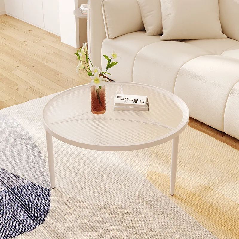 Round Glass Side Table Round Sofa End Table Household Coffee Table Small Glass Couch Side Table For Living Room Bedroom Balcony