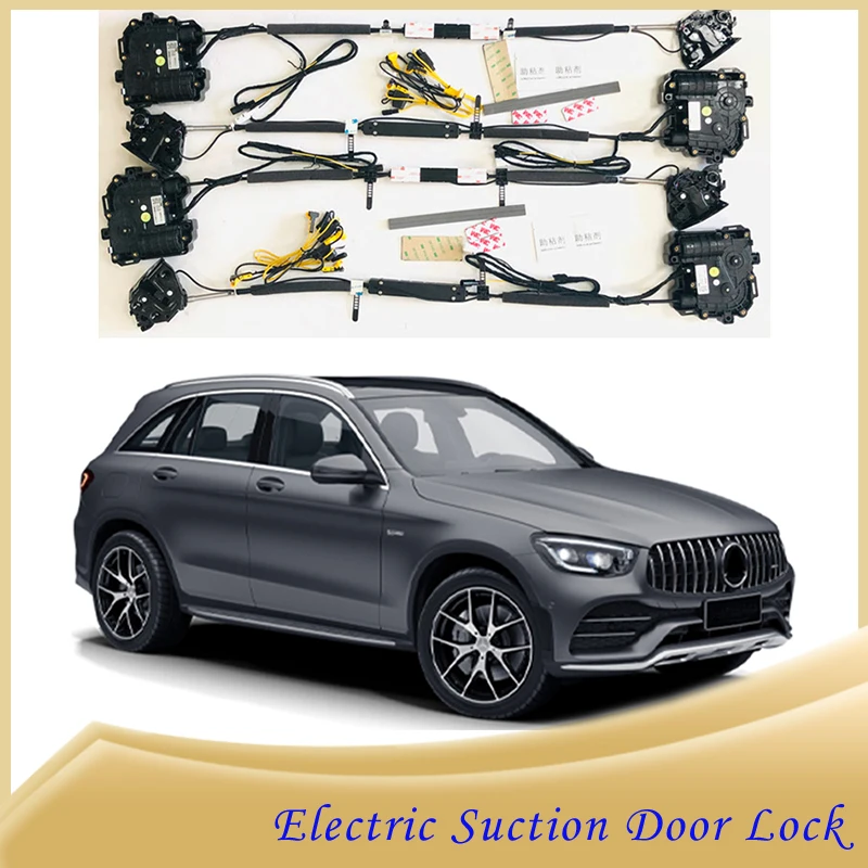 For Mercedes Benz GLC 2016+ Smart Auto Electric Suction Door Lock Automatic Soft Close Door Super Silence Vehicle Door