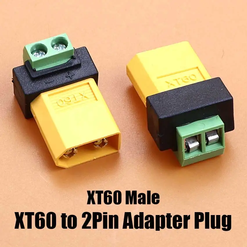 XT60 Male Female To 2Pin Solderless Terminal Connector Adapter Plug Cable For Solar Panels Drone Model Aircraft Balance Charger