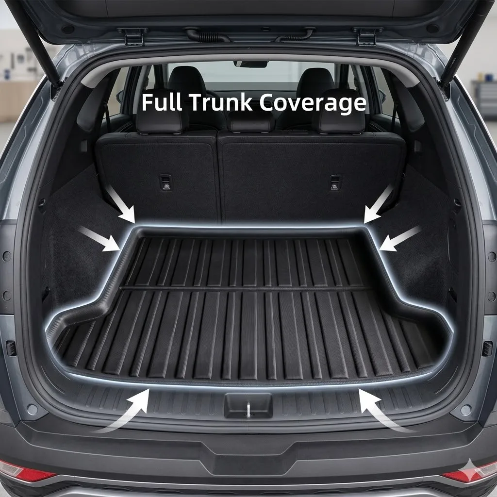 Custom Car Trunk Mat for Hyundai Tucson NX4 2021-2026 Waterproof High Edge Cargo Liner All Weather Rear Boot Floor Protector