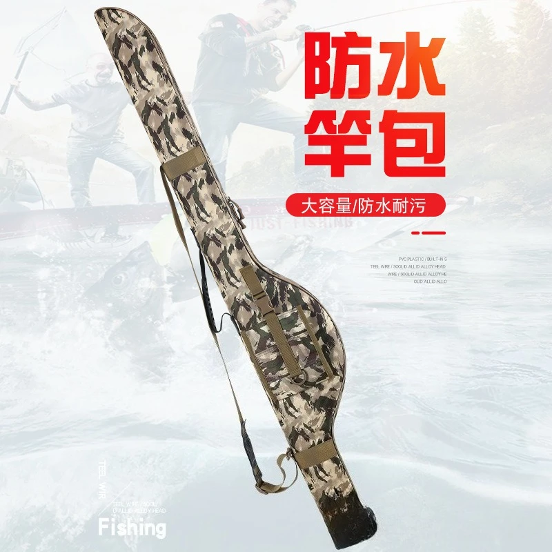 

Large Capacity Nylon Fishing Bag Portable Multifunctional Hard Shell Tackle Backpack for Lure Rod