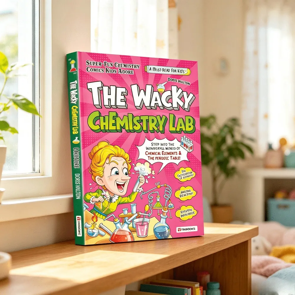 `The Wacky Chemistry Lab English Kids Learners Paperback Fun Comic Periodic Table Chemistry Educational Book Free Shipping`