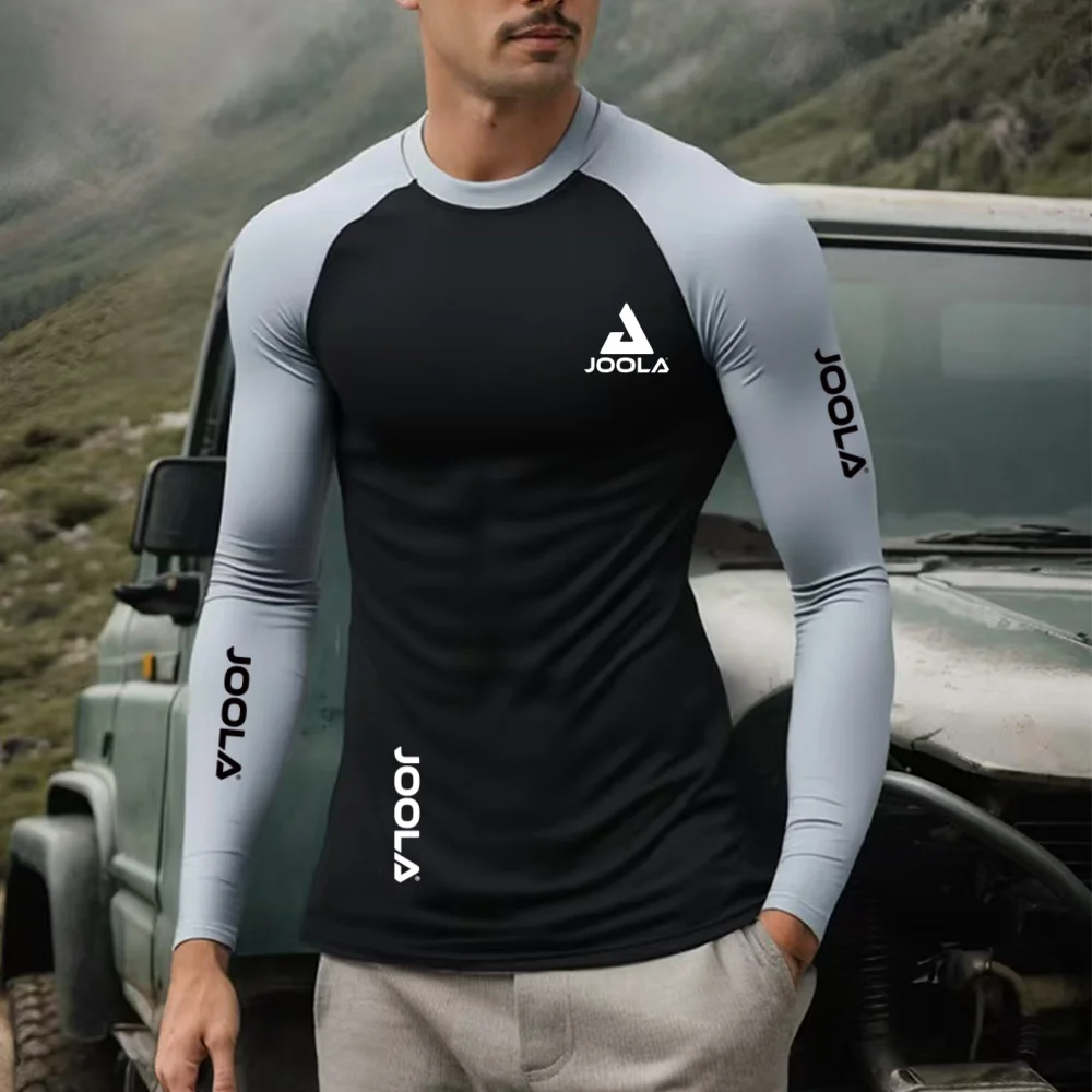 JOOLA table tennis brand men's and women's tops, long sleeves, quick drying, tight fitting training shorts, sweat wicking, breat