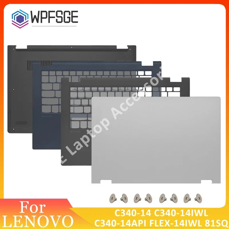 Metal Replacement Laptop Case For Lenovo C340-14 C340-14IWL C340-14API FLEX-14IWL 81SQ LCD Back Cover/Palmrest/Bottom Base