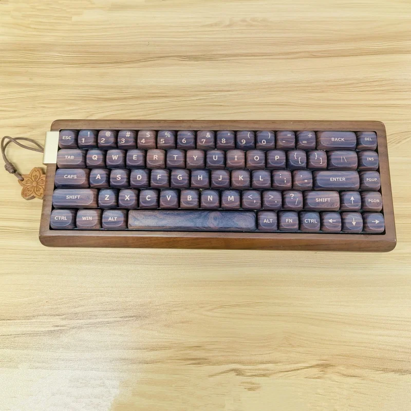 XVX MU68 フルウォールナット木製メカニカルキーボード 65% 2.4G
