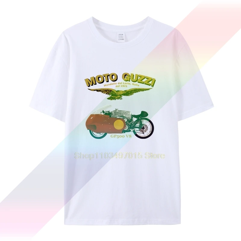 Мотоциклетная футболка Moto Guzzi GP500 V8 Мужские и Мужские размеры. Байкер