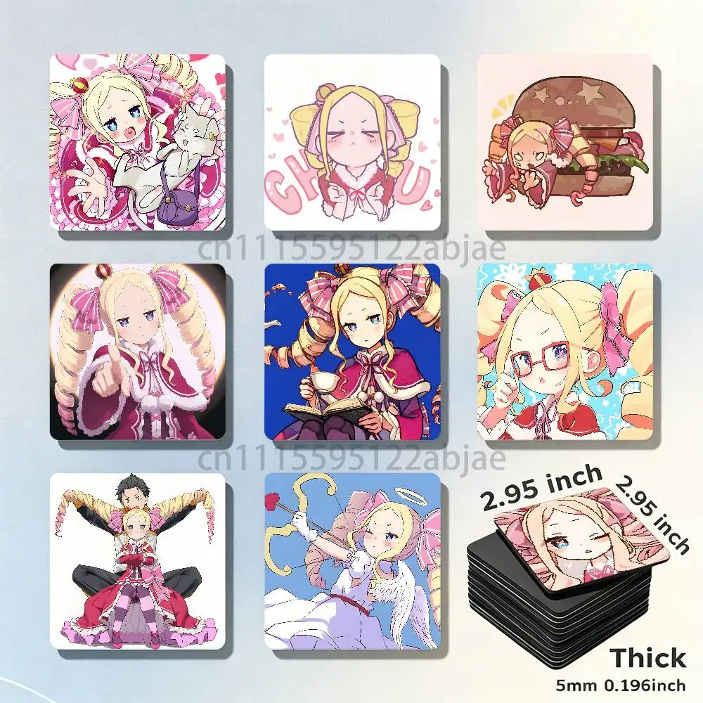 b-beatrice r-re zero Fridge Magnetic Magnet PVC Memorial Decor for Family Friends Students Adults