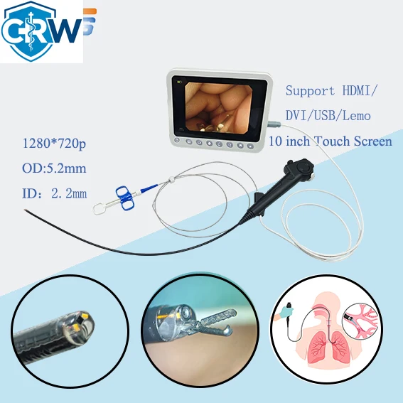 CRW Portable Disposable Flexible   System With Micro   Bronchoscope/Cystoscope/Ureteroscope with Strict Quality Control