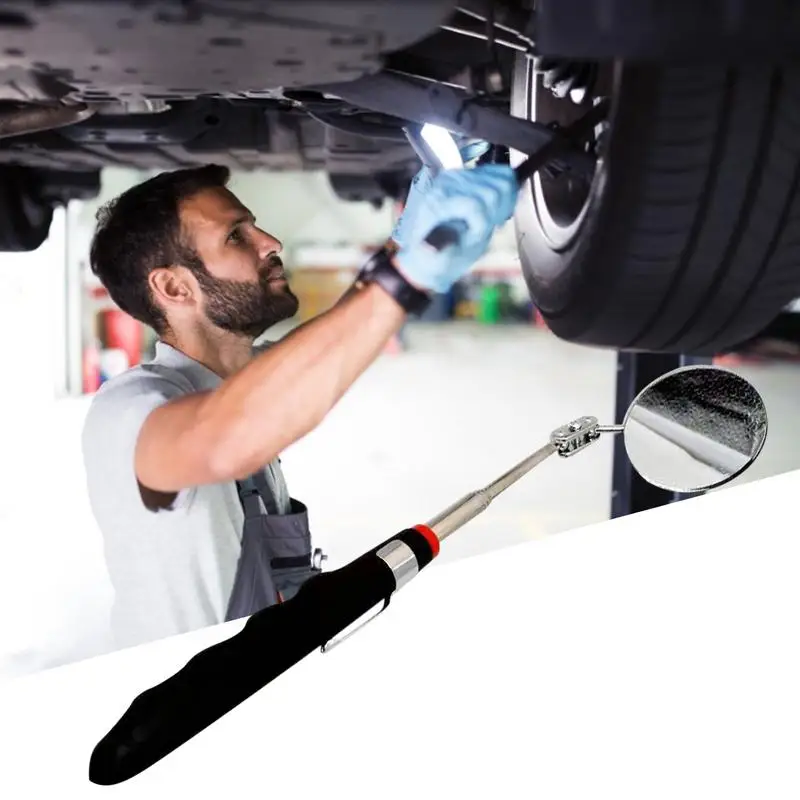 Vierkante/Ronde Draaibare Spiegel Hoek Telescopische Spiegel Extendible Inspectie Rvs Detection Tool Apparatuur