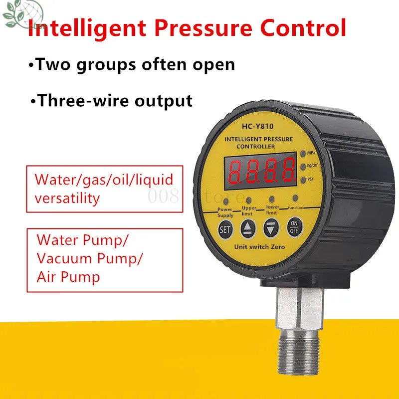 Digital Shock Resistant Magnetically Assisted Contact Water Pressure Gauge 0-1.6/0.6/40 MPa Vacuum Meter Controller