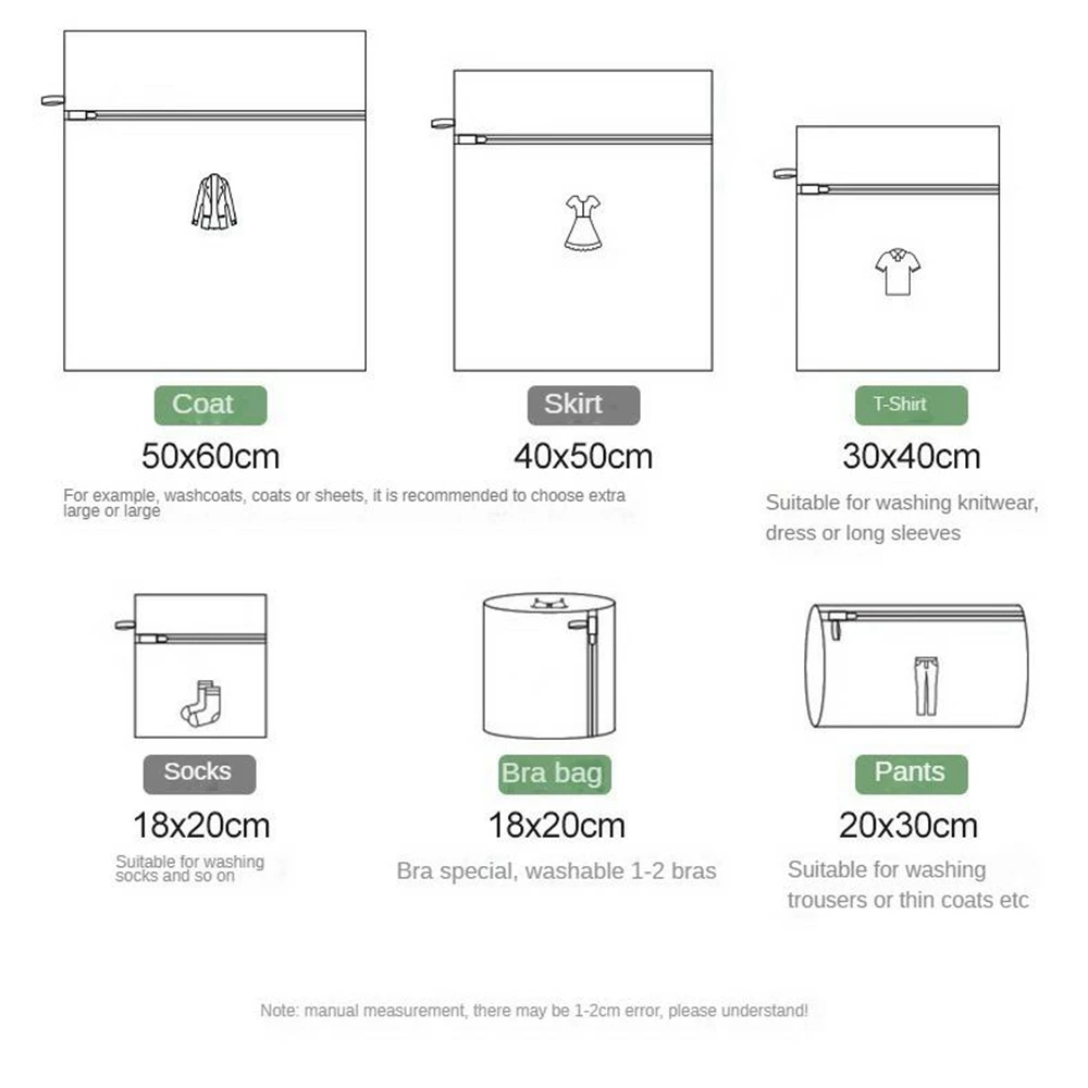 مجموعة أكياس الغسيل الشبكية المكونة من 6 قطع من نسيج شبكي متين وحقيبة غسيل رقيقة لتنظيم الملابس الداخلية والسفر وغسالة الماكينة القابلة لإعادة الاستخدام